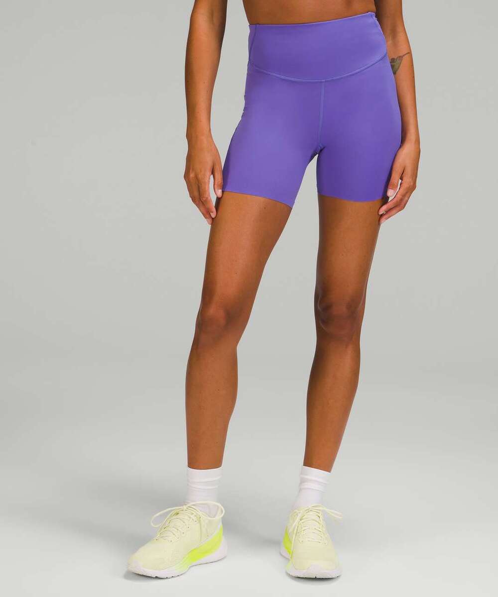 Lululemon Base Pace Nulux High-Rise Short 6" Charged indigo — Women's Size 8 NWT